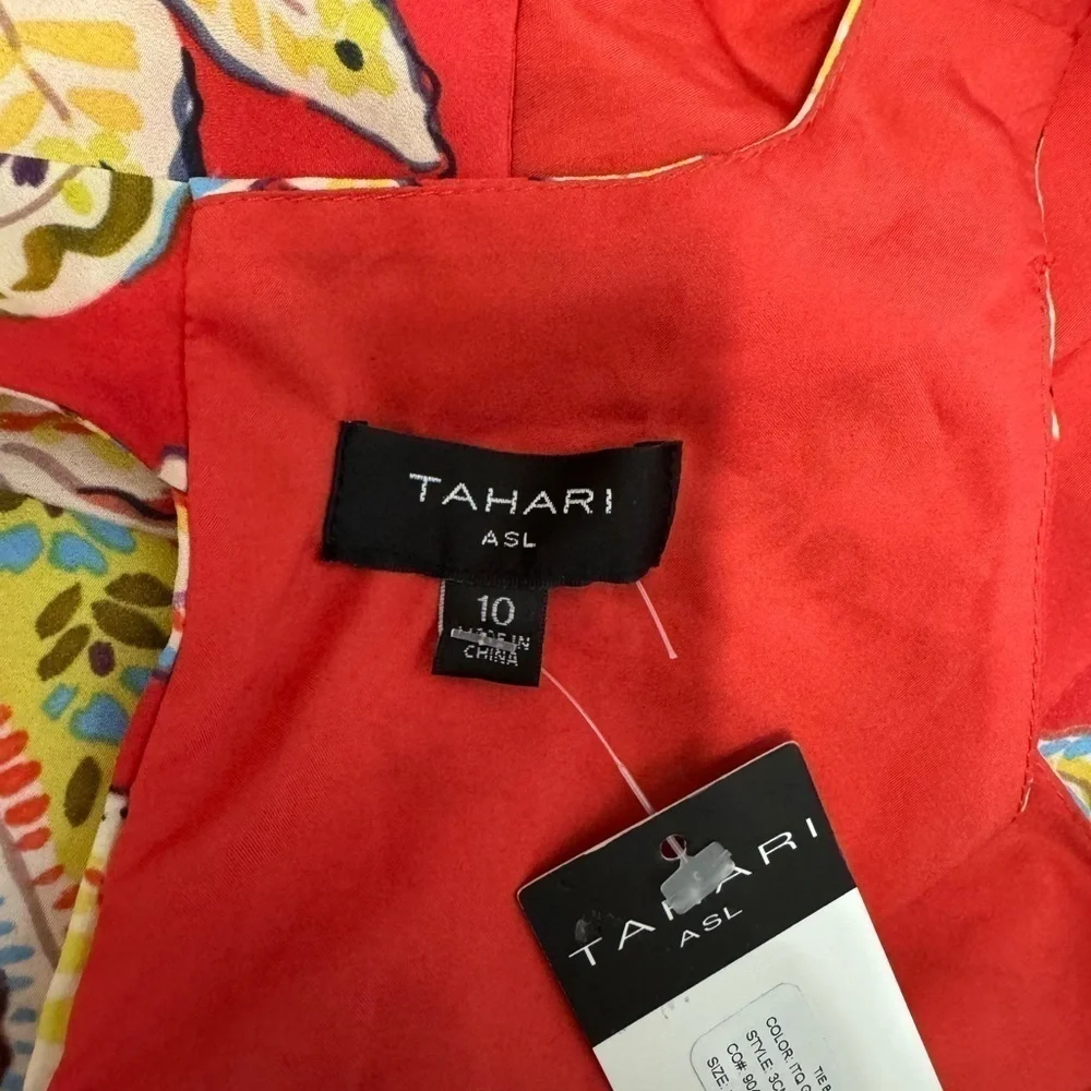 Tahari midi tie back grenadine 10 NWT - Picture 6 of 10